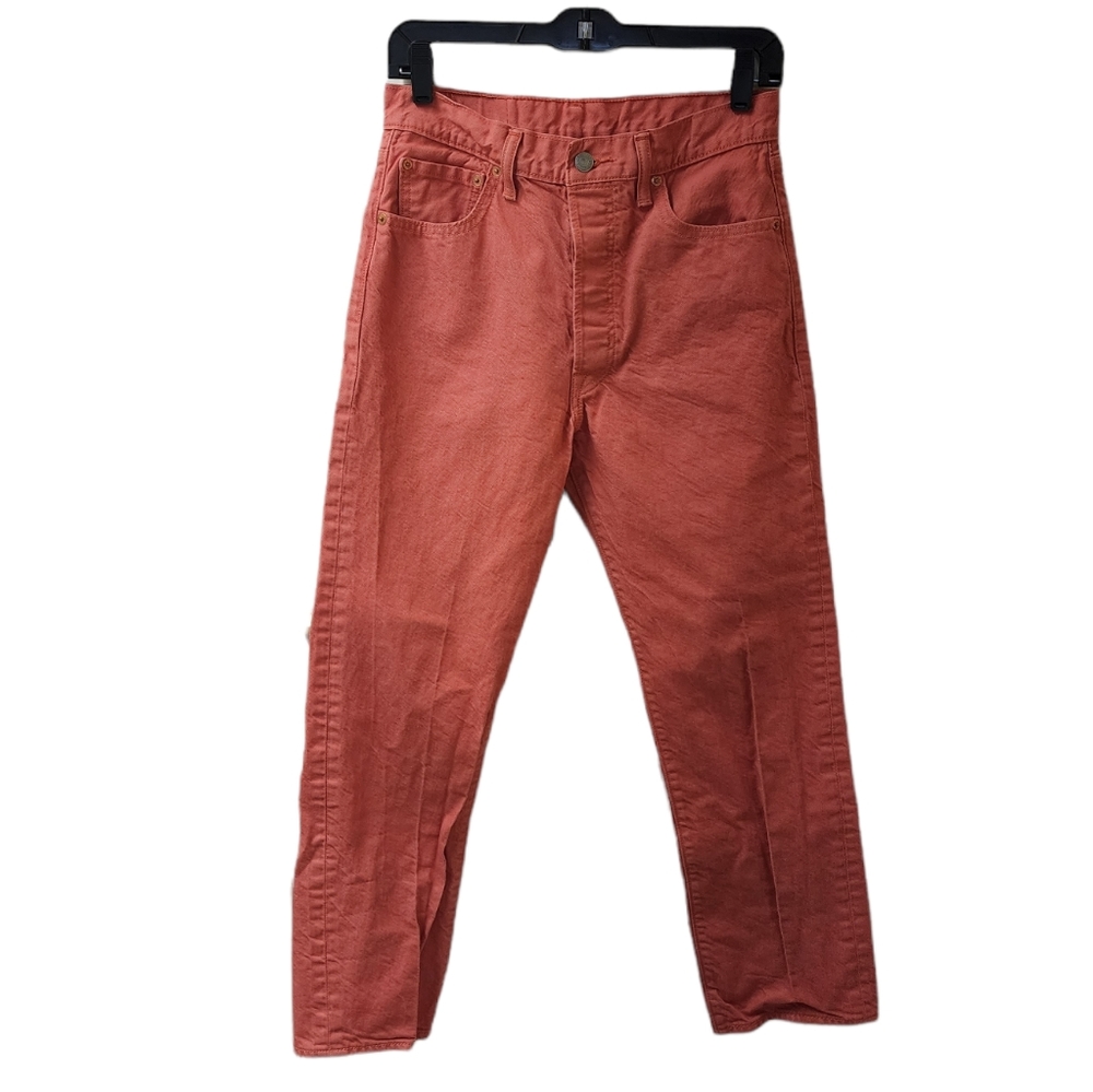 Levi's 501 Jeans Salmon Pink Red Fruit Color